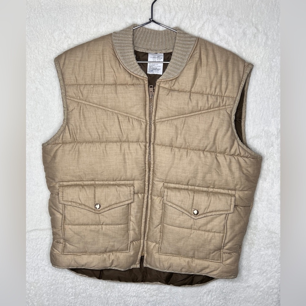 Walls Beige Quilted Vest with Pockets
